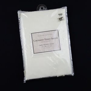 Crushed Voile Sheer Curtain Panel - Ivory